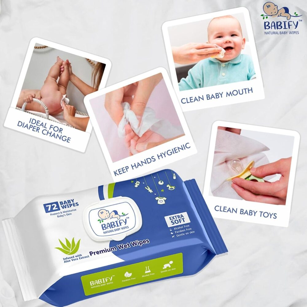 Babify Premium Baby Wipes with Flip-Top Lid