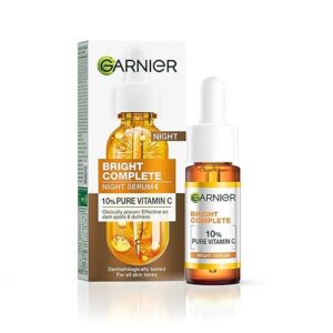 Garnier Vitamin C + Face Serum for Skin Brightening & Anti-Dark Spots|100X Stronger than Vit C |2% Niacinamide 0.5% Salicylic Acid / BHA |Suitable for Oily , Dry , Sensitive Skin |For Men & Women 15ml