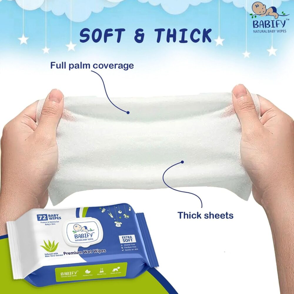 Babify Premium Baby Wipes with Flip-Top Lid